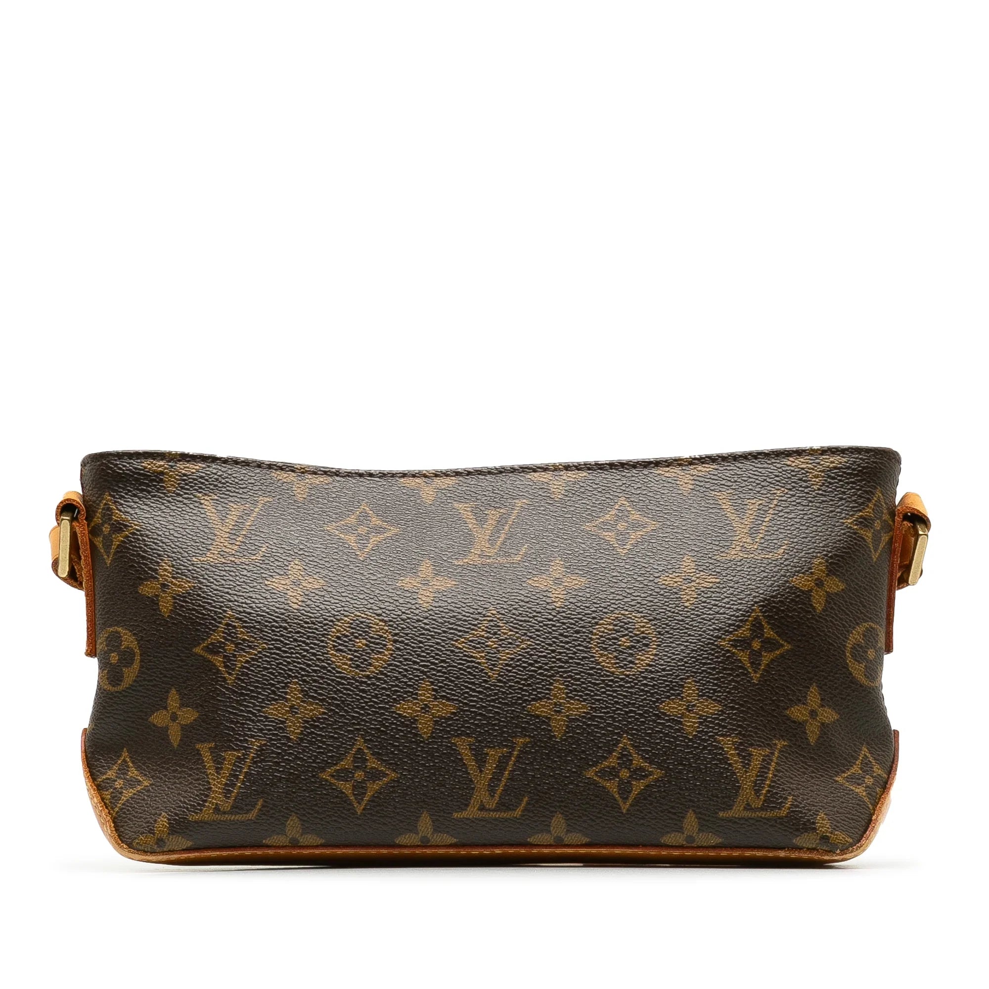 Pre-Owned Authenticated Louis Vuitton Monogram Trotteur Canvas Brown Crossbody Bag Unisex (Good)