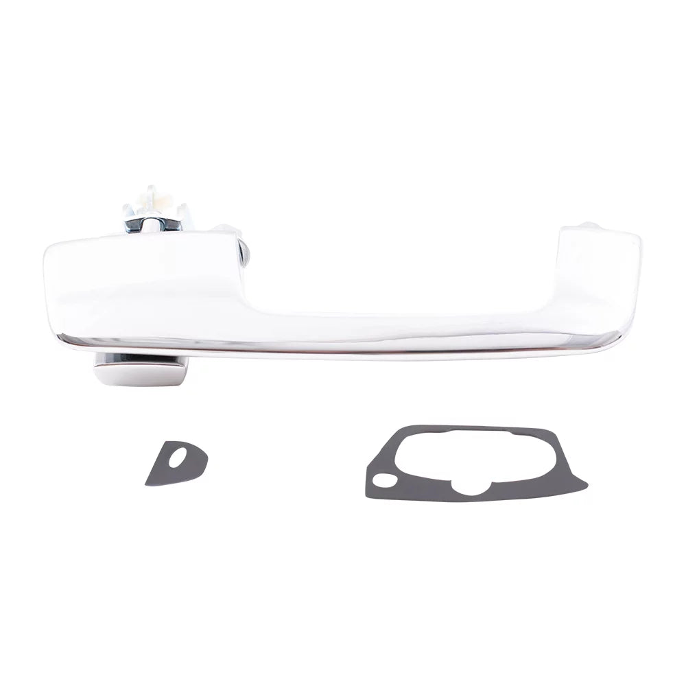 Brock Replacement Passengers Outside Exterior Front Rear Chrome Door Handle compatible with Pickup Truck SUV Van 55075648 Fits select: 1991-1993 DODGE D-SERIES D200/D250