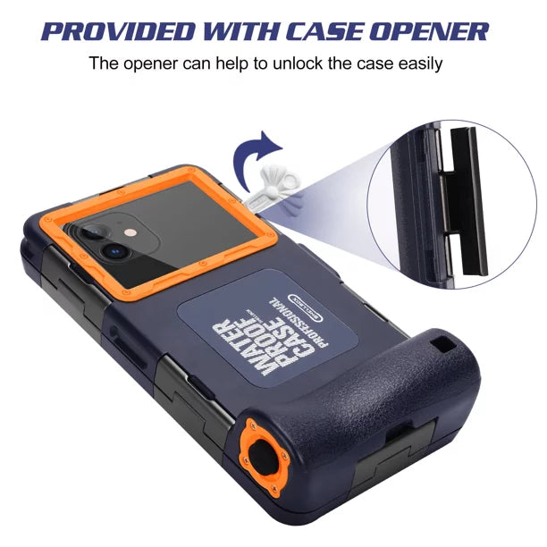 UrbanX Professional [15m/50ft] Swimming Diving Surfing Snorkeling Photo Video Waterproof Protective Case Underwater Housing for Infinix Hot 9 And all Phones Up to 6.9 Inch LCD with Lanyard