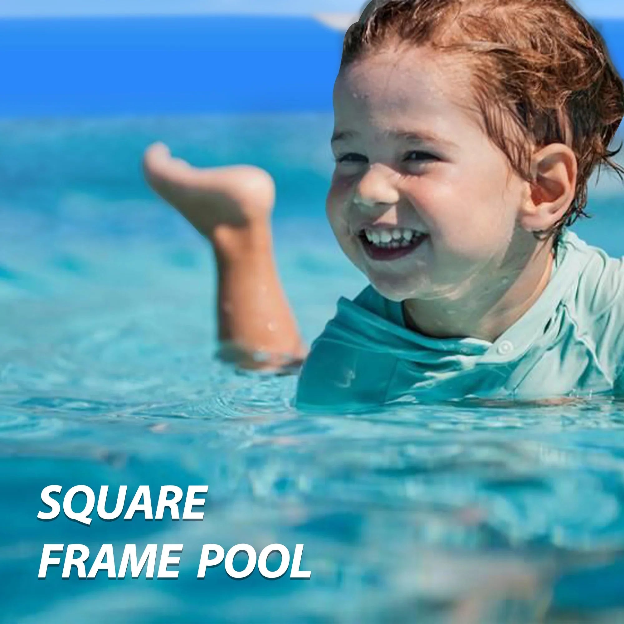 COVERONICS 59x59 Metal Frame Pool Summer - COVERONICS Swimming Pool for Summer Water Play, Outdoor Indoor Pool Ball/Sand Pit for Backyard Party
