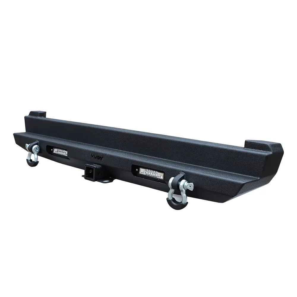 Vijay Steel XJ Rear Bumper with Lights Fits 1984-2001 Jeep Cherokee XJ
