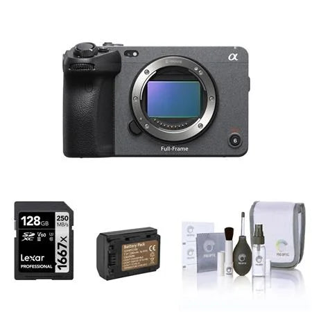 FX3 Full-Frame Cinema Line Camera Bundle with 128GB SD Card, Extra Battery, Cleaning Kit