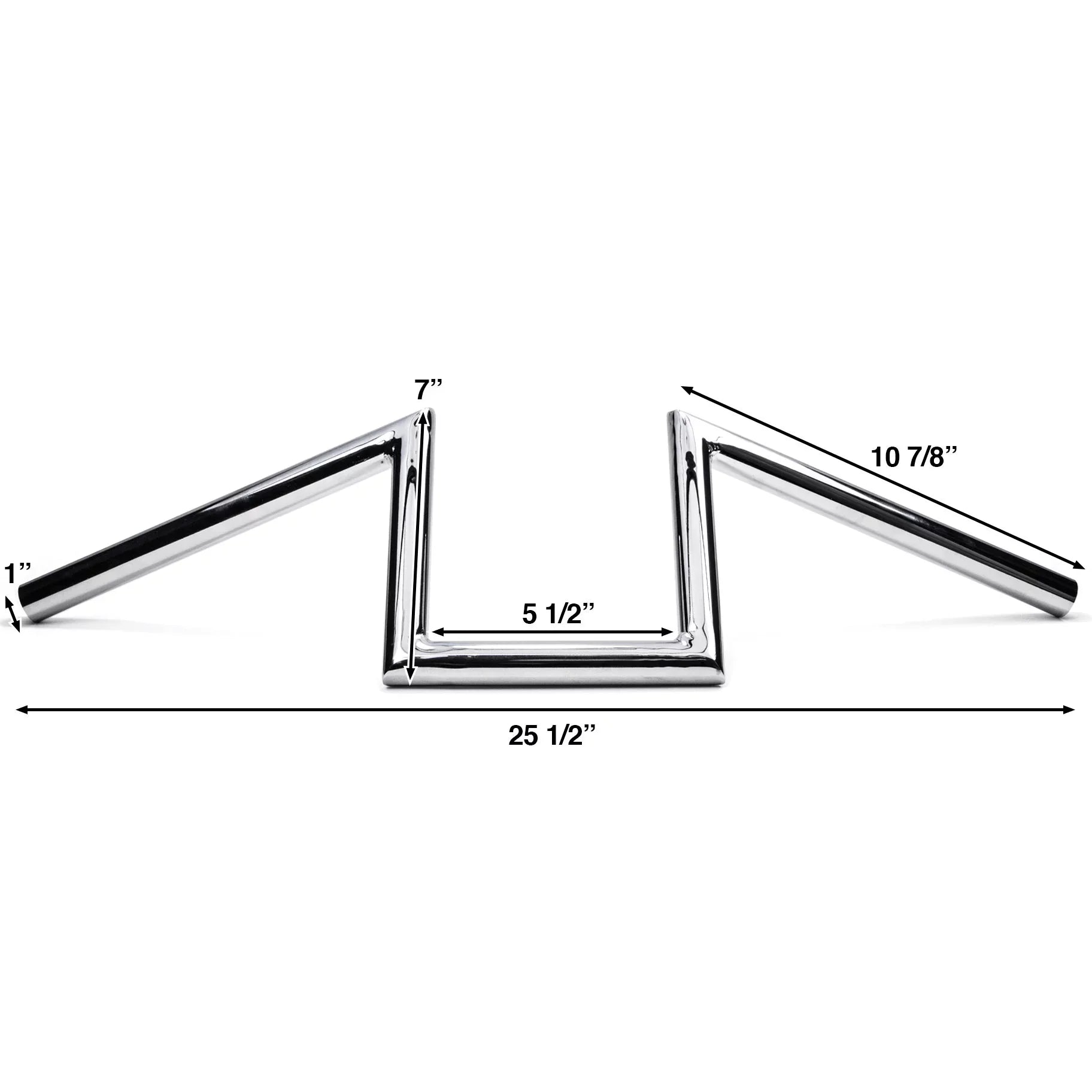 Krator Z Bars Replacement Handlebars Custom Bobber Harley Triumph Chrome 1 Inch Zee Zed Compatible with Kawasaki Vulcan Classic Limited 2000