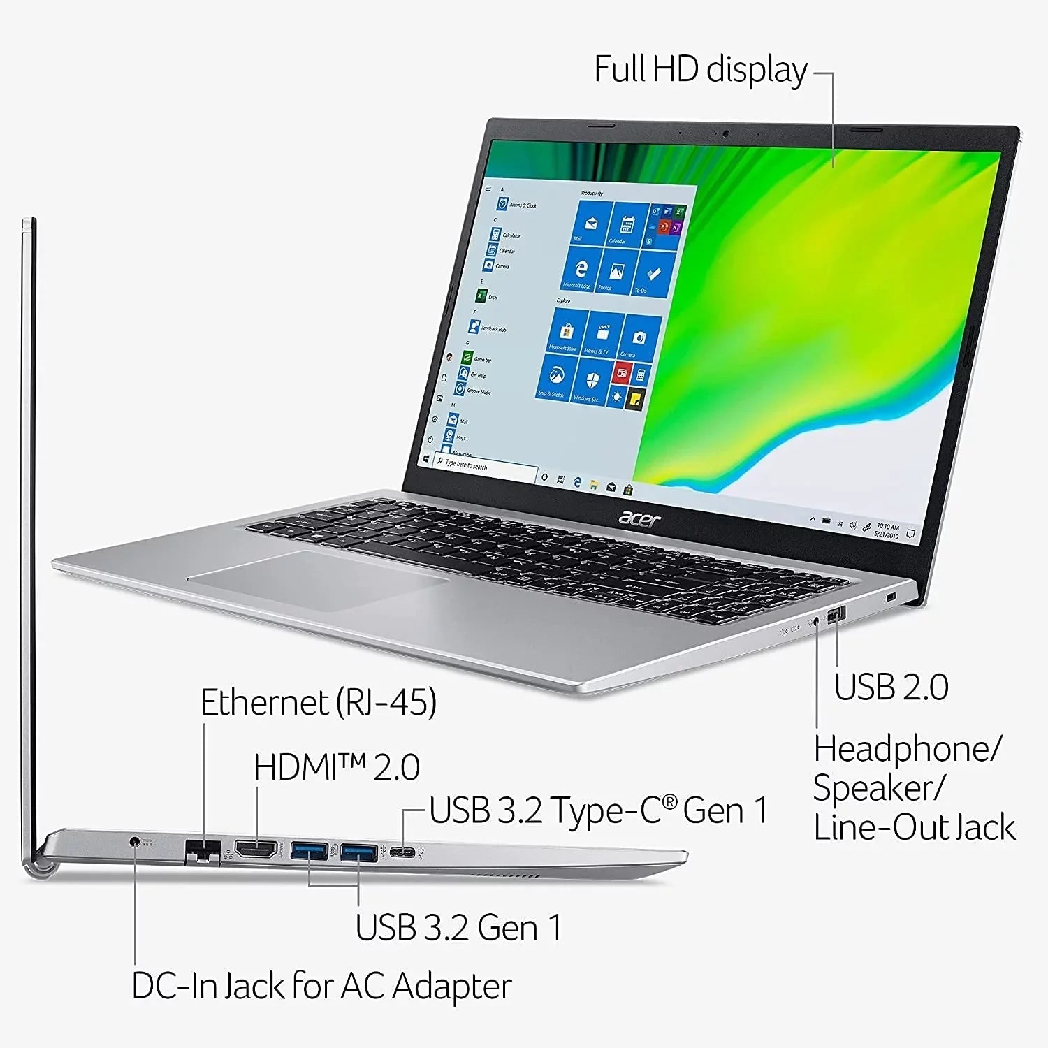 Acer Aspire 5 (A515-56-36UT) 15.6 Inch - Kit with Gaming Headset + More