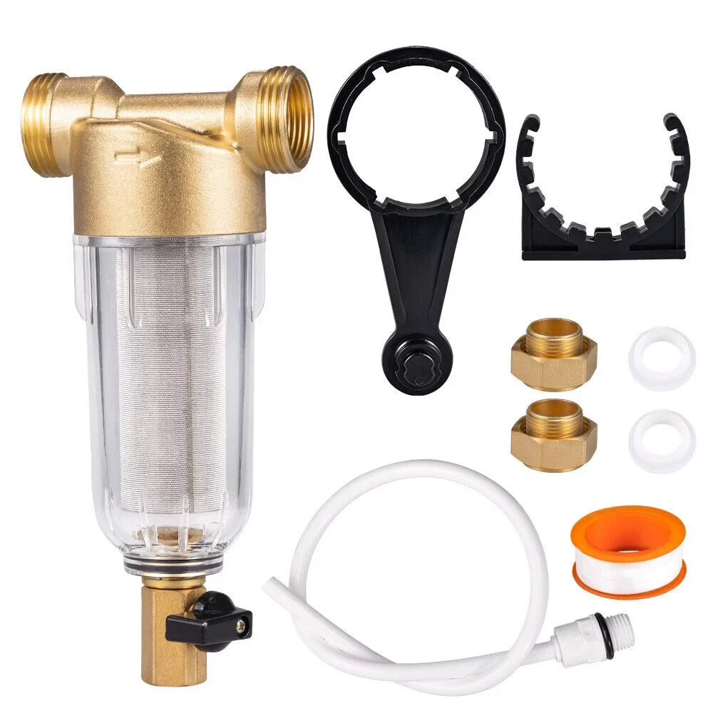KingFurt Spin Down Sediment Filter - Durable 316L Material, Reusable Design to Save Costs - Fits All Pipes, Easy Maintenance
