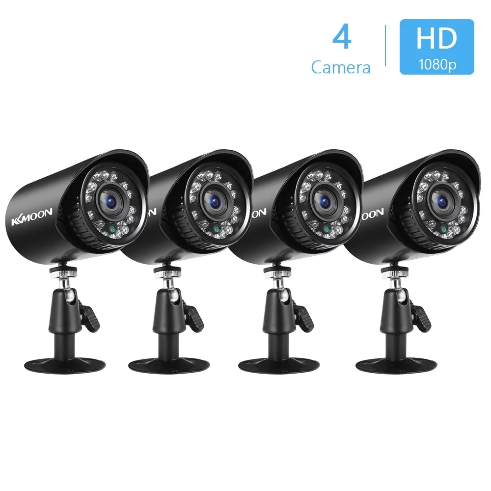 2.0MP 1080P F Security Analog Camera with 4pcs 1080P, Infrared Night Vision, Motion Detection, Outdoor Waterproof CCTV Surveillance Camera NTSC System
