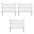 Suncast Outdoor Garden Grand View Fence Border Panels, 3-Pack, White