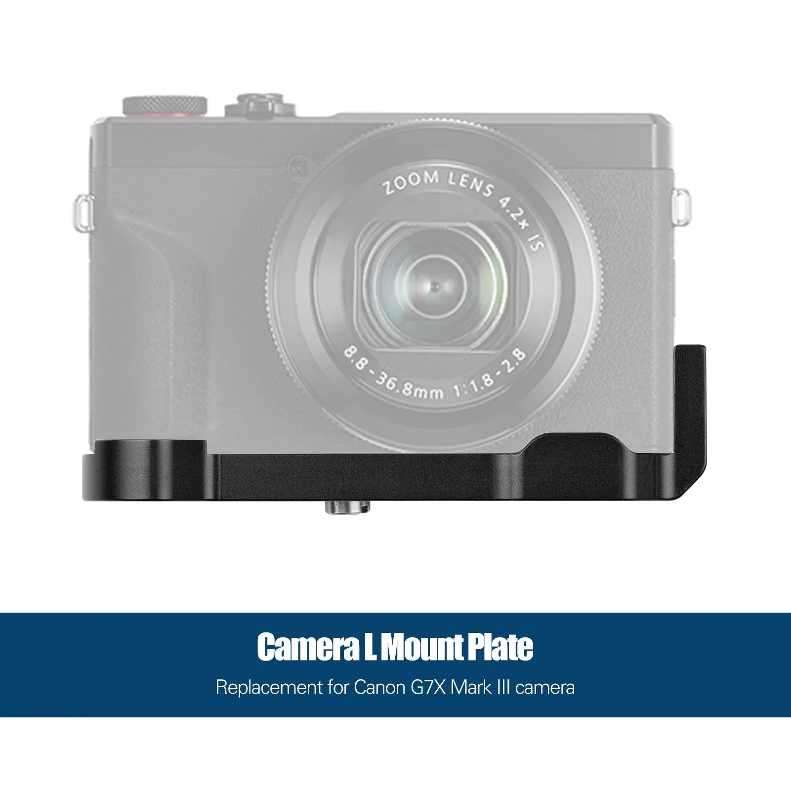 Suzicca Camera Quick Release L Mount PLatitudee with Cold Shoe 1/4 3/8 Threaded Holes Wrenches Replacement for  G7X Mark III Camera Accessories