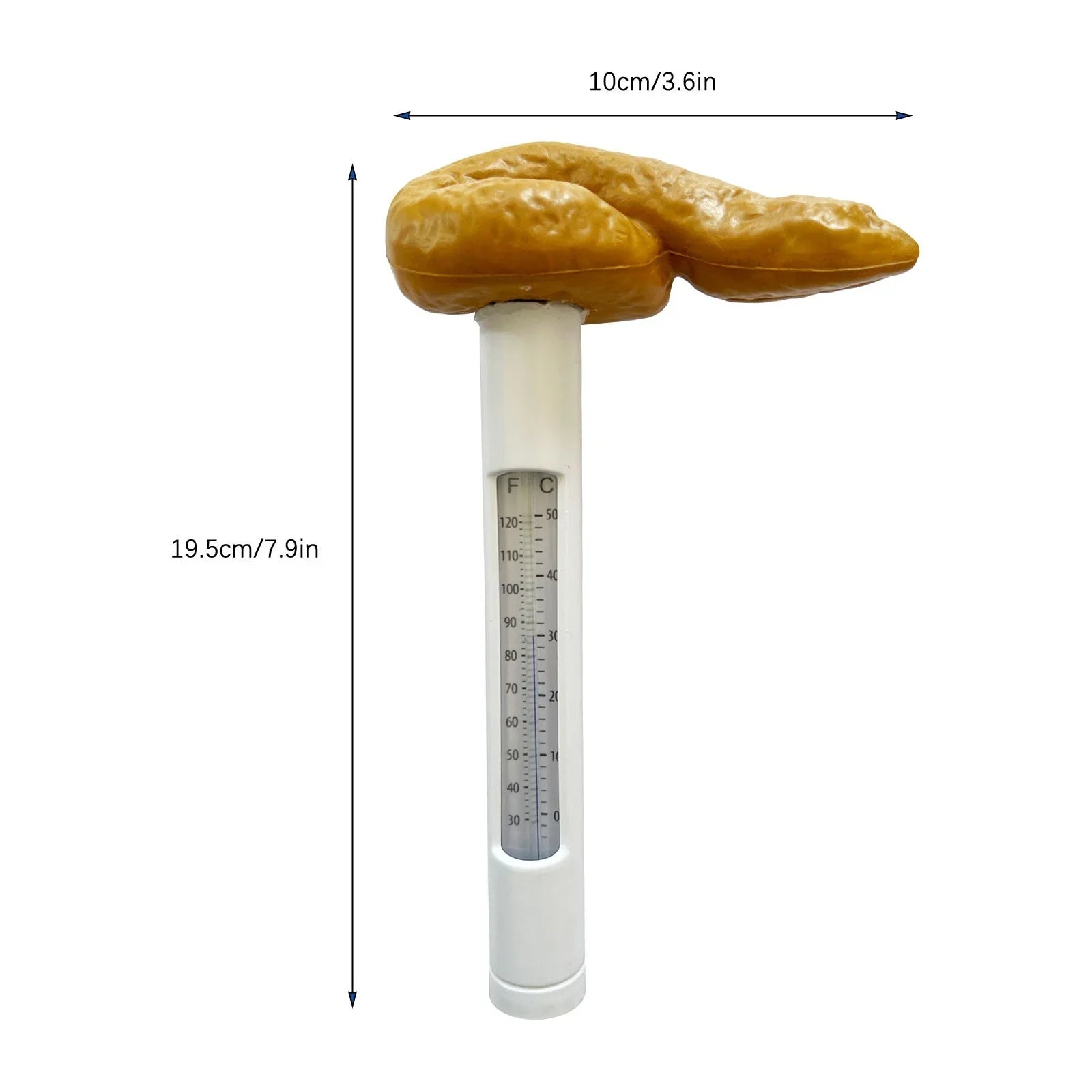 ILJNDTGBE Funny Poop Shaped Floating Pool With Accurate Temperature Display Hilarious Novelty Bathing Accessory For Kids & Adults Pool Party Gift Idea 100ml