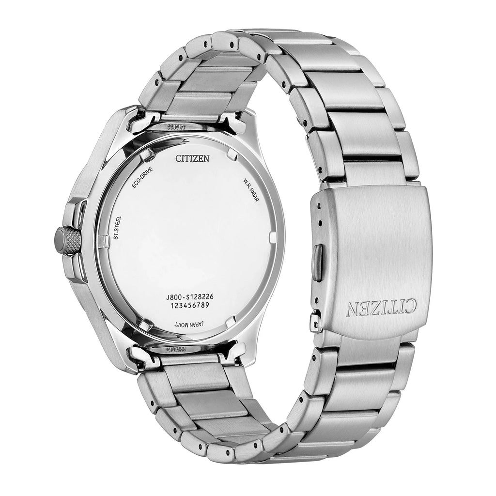 Citizen Men's Eco-Drive Classic Blue Dial Stainless Steel Watch AW0110-58L