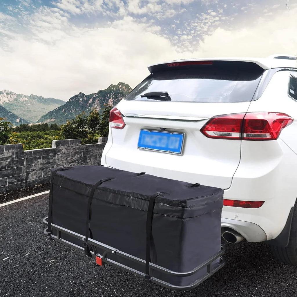 REDCAMP Folding Hitch Cargo Carrier Basket 500 lbs, 53" x 19.3" x 4" Trailer Hitch Luggage Rack for SUV, Truck, Cars, Small