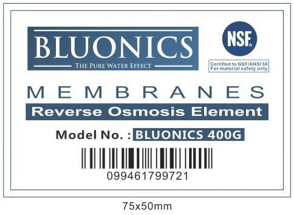 Bluonics Reverse Osmosis Membrane 400 GPD - RO Replacement Water Filter ( NSF Certified )