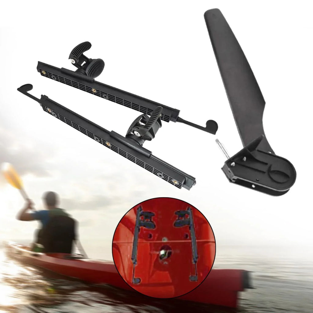 AMLESO Kayak Rudder Kayak Foot Pegs Boat Tail Watercraft Rudder with Foot Brace Pedals for Fishing Boat Canoeing Marine Accessories