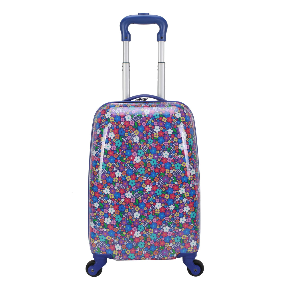Protege 20 inch Hardside Kids / Child Pilot Travel Carry-on Luggage, Flower Print, Child