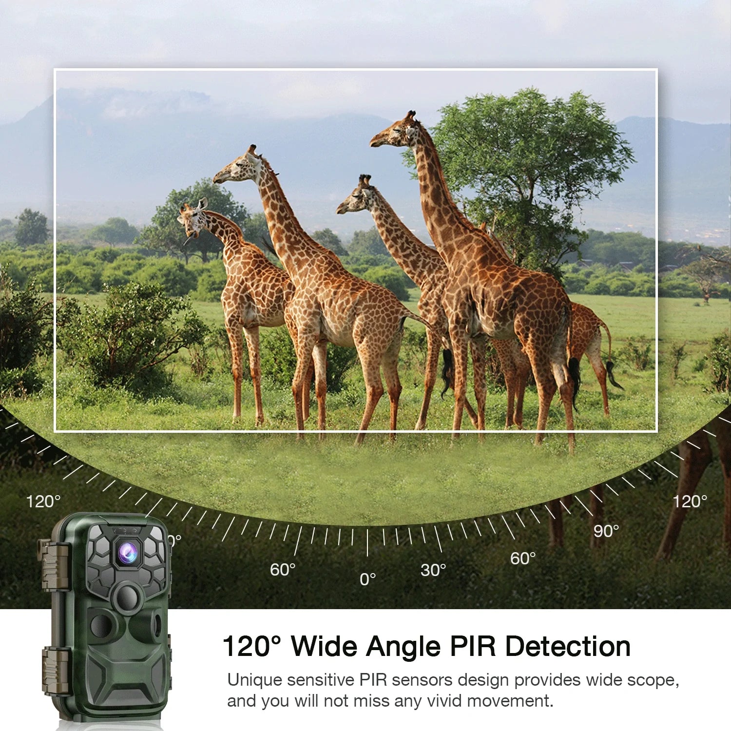 CAMPARK WiFi Trail Game Camera 4K 42MP Bluetooth Hunting Deer Camera with 3PIR Sensor Infrared Night Vision Waterproof IP66 0.2s Trigger 2.4" LCD Trail Cam for Wildlife Monitoring