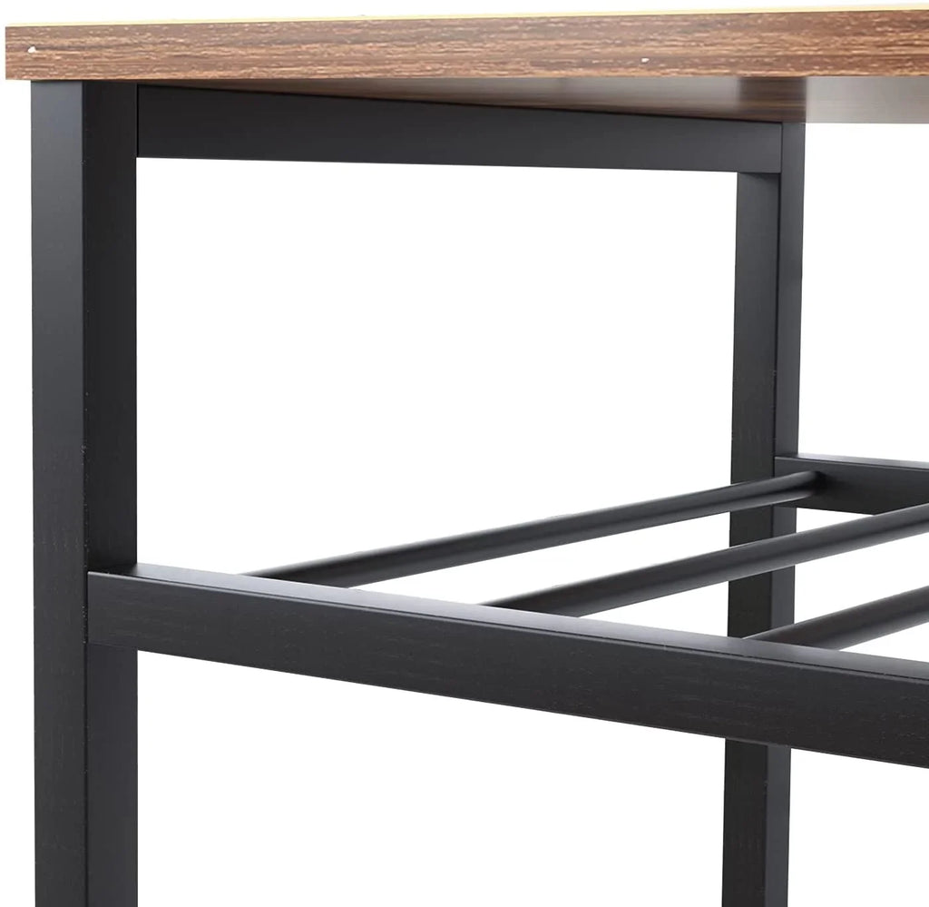 Microwave Carts for Kitchen with Storage 3 Tier Rolling Bakers Rack Utility Kitchen Serving Cart on Wheels Outdoor Bar Cart Coffee Station, Dark Brown