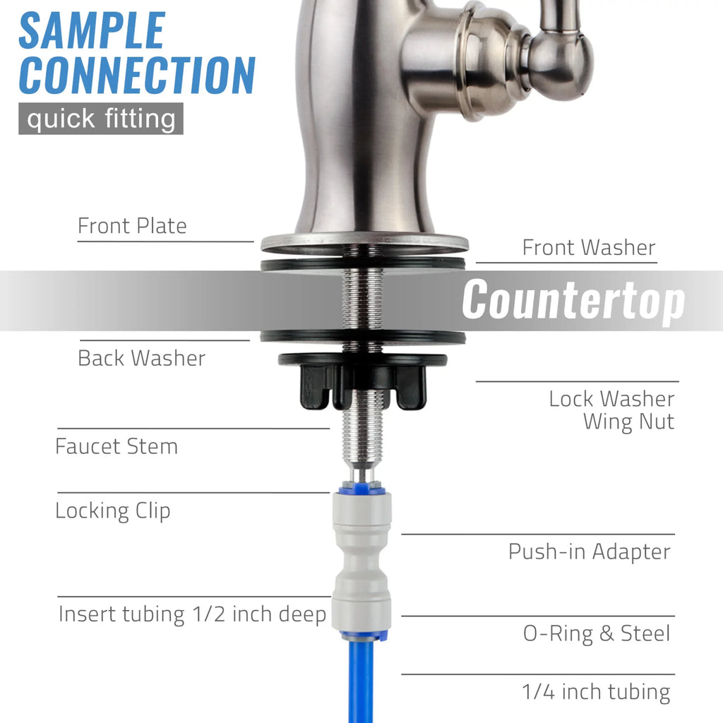 iSpring GK1-AW Heavy Duty Reverse Osmosis, High Spout Kitchen Bar Sink Drinking Water, Contemporary RO Faucet, Antique Wine