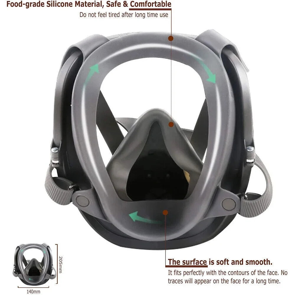 Full Face Gas Mask Respirator Set Painting Spraying w/Filters for 6800 Facepiece