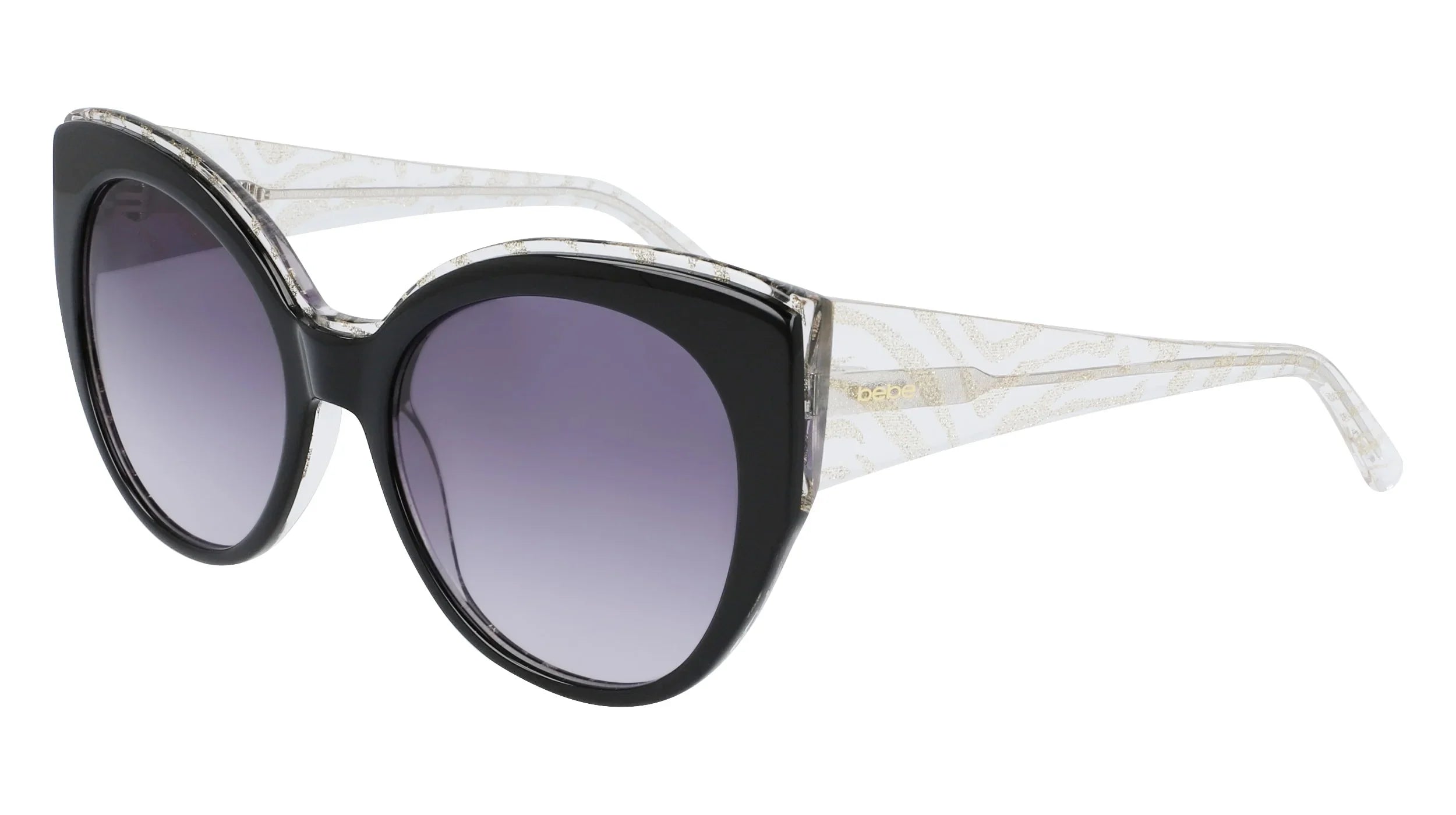 Bebe Women's Jet Round Cat-Eye Sunglasses w/ Gradient Lens - BB7231-001