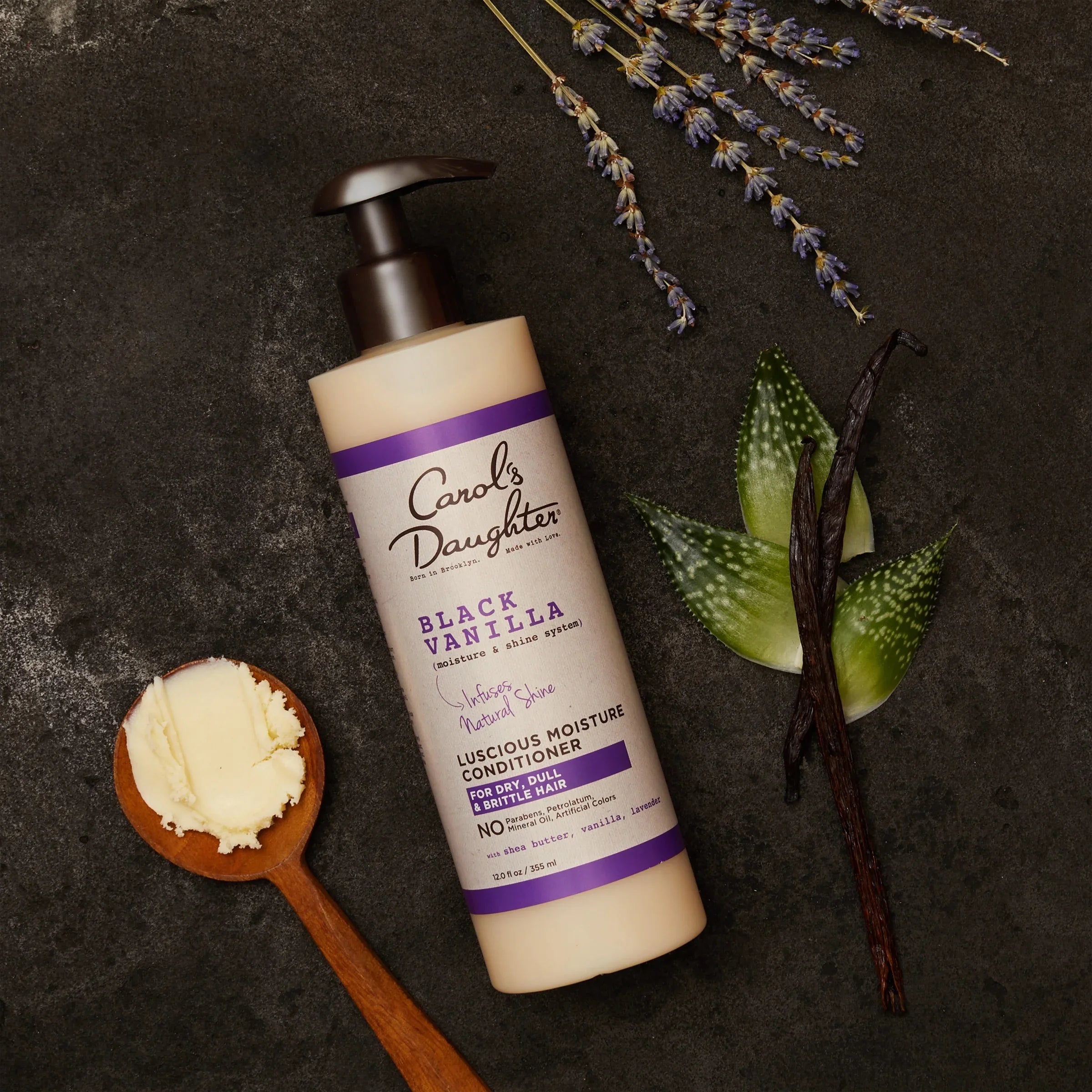 Carol?s Daughter Black Vanilla Moisture & Shine Shampoo and Conditioner Set For Dry Hair and Dull Hair, Sulfate Free Shampoo and Hydrating Hair Conditioner (Packaging May Vary)