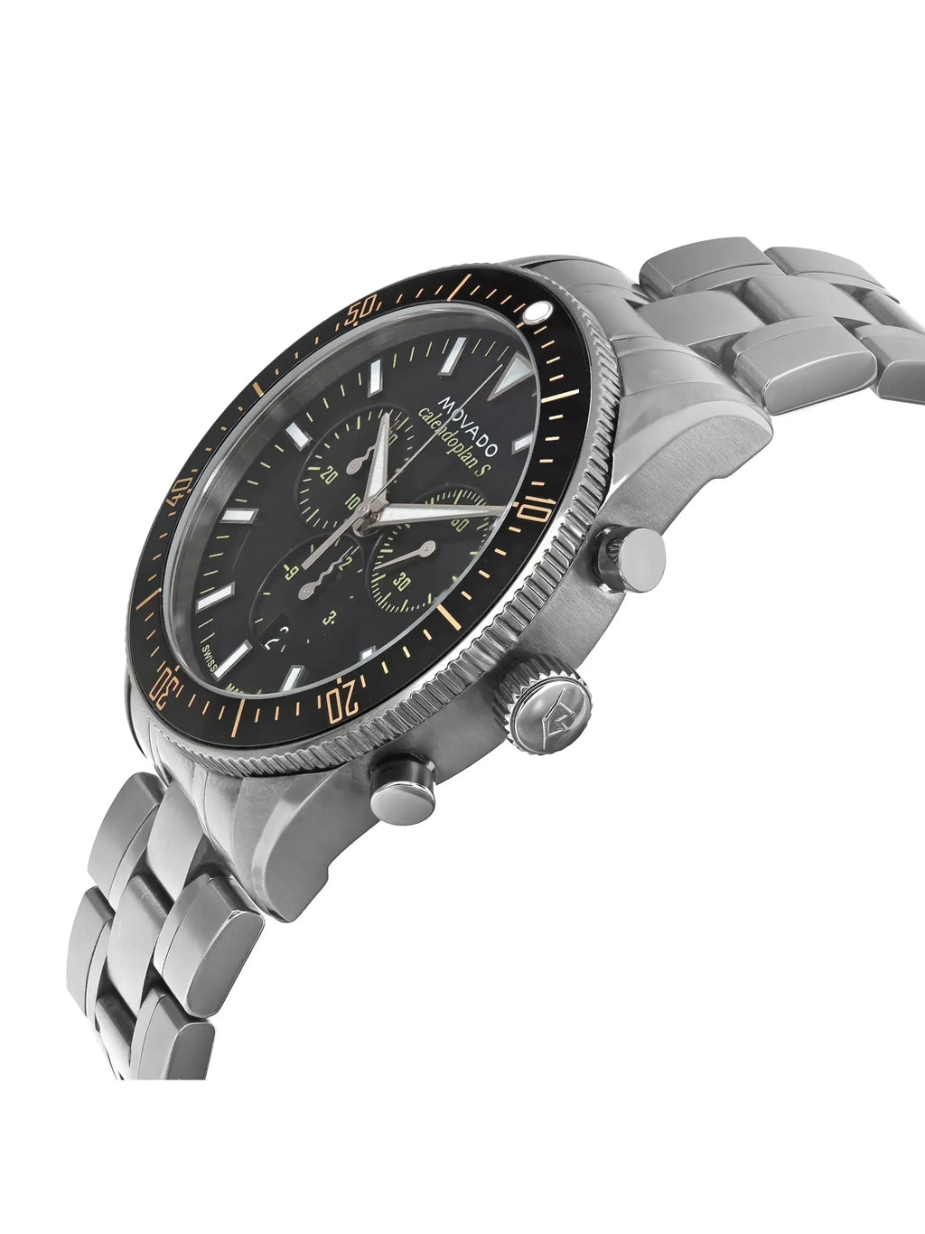 Pre-owned Movado Heritage 42mm Chronograph Steel Quartz Men Watch 3650102 (Good)