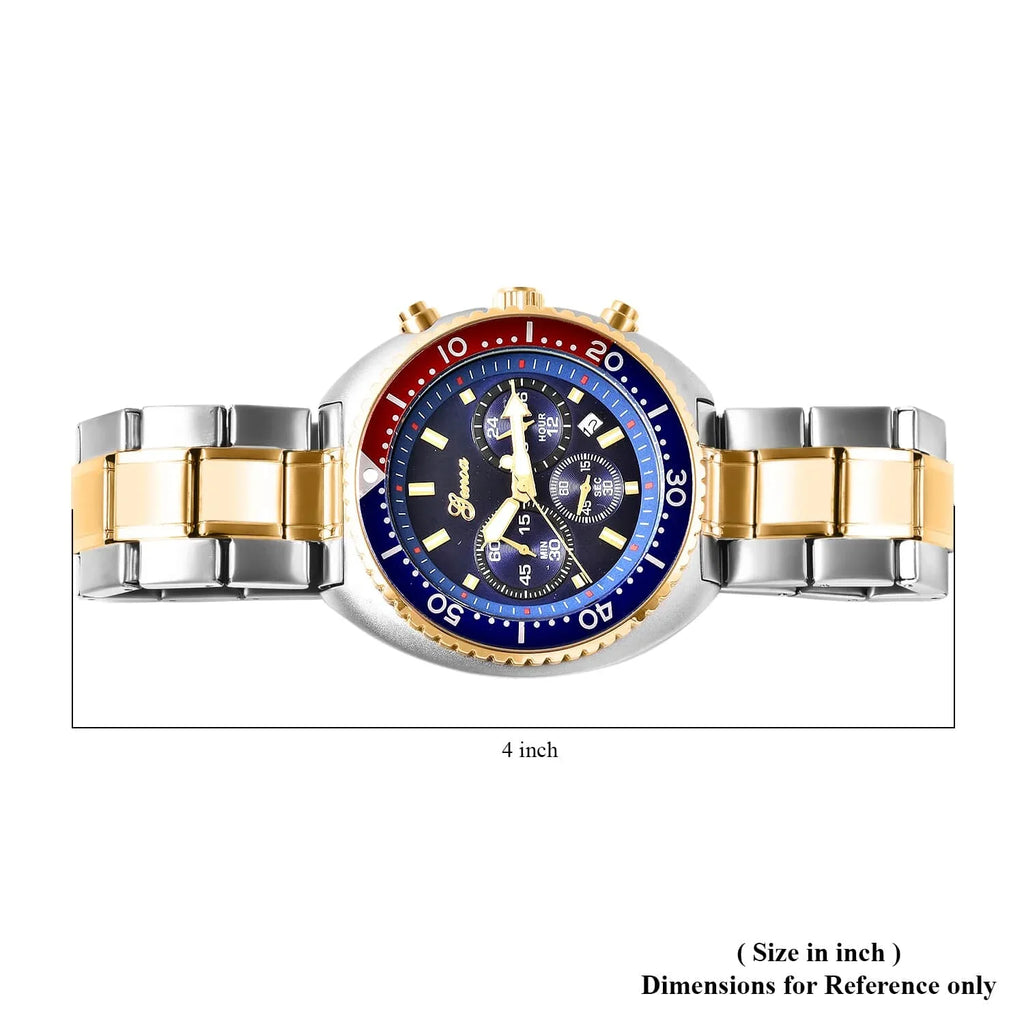 Genoa Water Resistant Watch for Dial Ion PLatitudeed Yellow Gold Strap Birthday Mothers Day Gifts for Mom