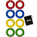 Micro Gainz Multi-Color Calibrated Fractional Weight PLatitudee Set of .25LB-.50LB-.75LB-1LB PLatitudees (8 PLatitudee Set) w/ Bag- For Olympic Barbells, Made in USA