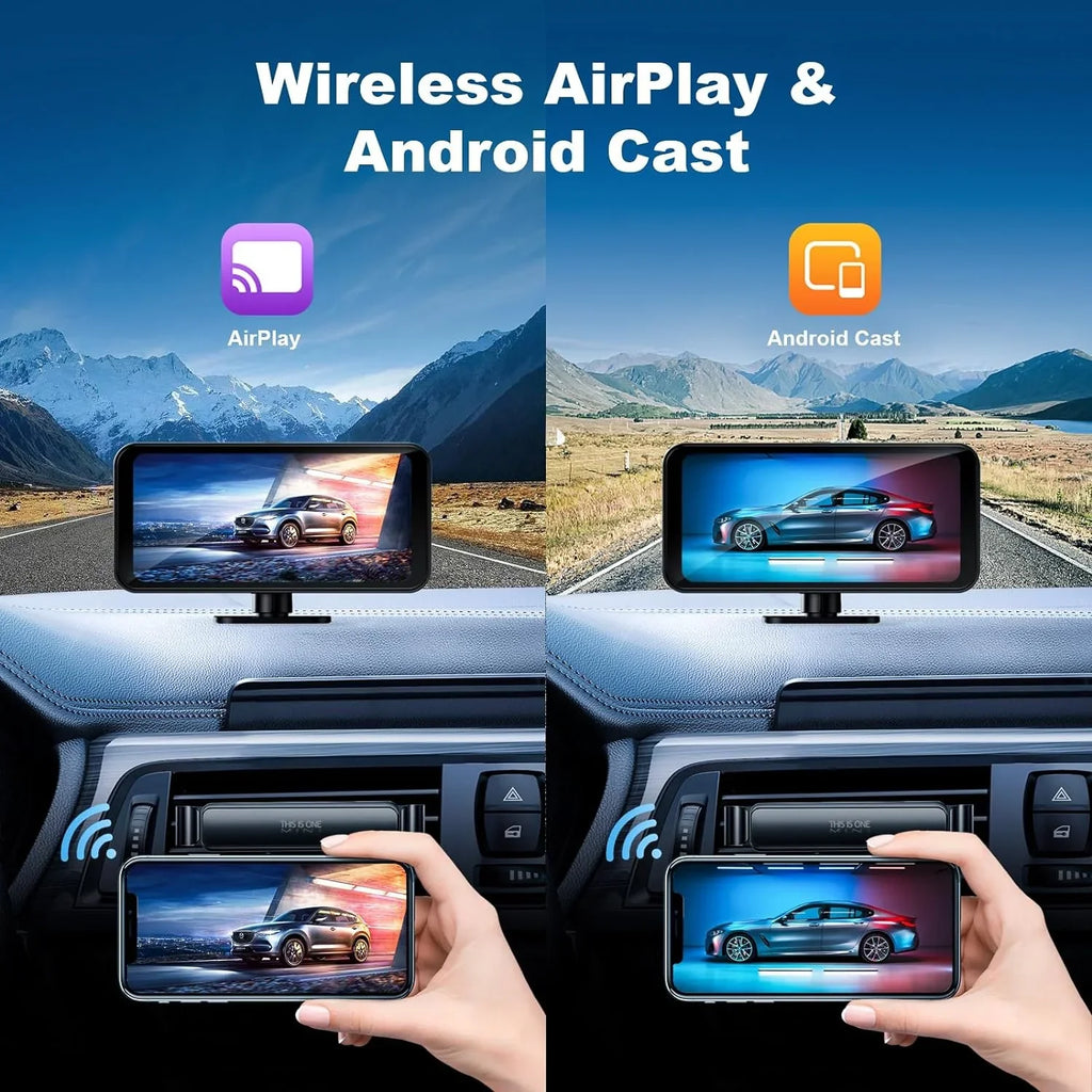 VVCAR MC25 Wireless CarPlay with 4K Dash Cam Front 6.25" Touch Screen Android Auto, Car Stereo with AirPlay GPS Navigation FM/BT/AUX