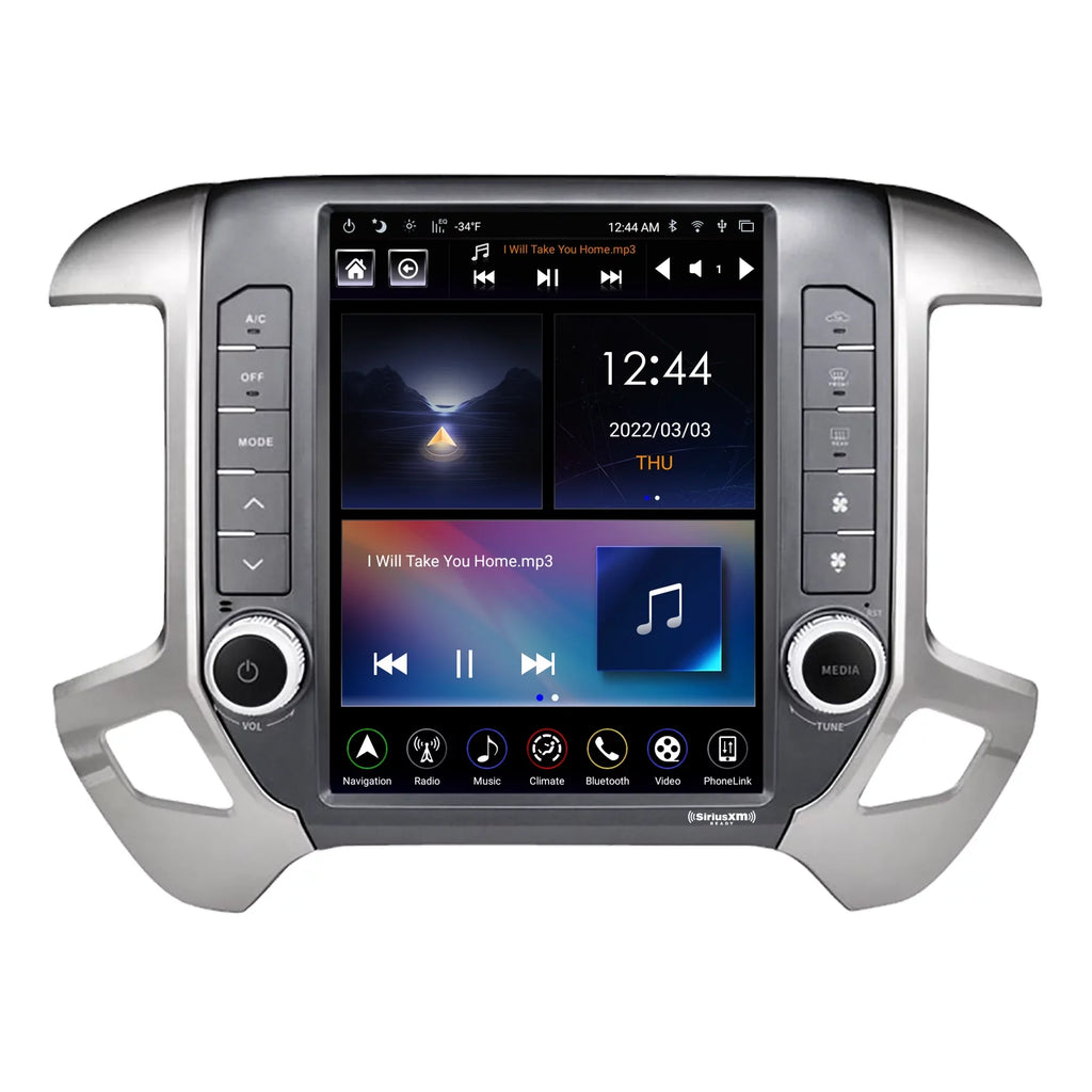 Linkswell Gen5 T-style 12.1 inch Car SirusXm Raido Stereo for Chevrolet Silverado 2014-2021 GMC 2014-2019 Touch Screen Navigator Android Truck Replacement GPS radio 4G+64G  Carplay Auto