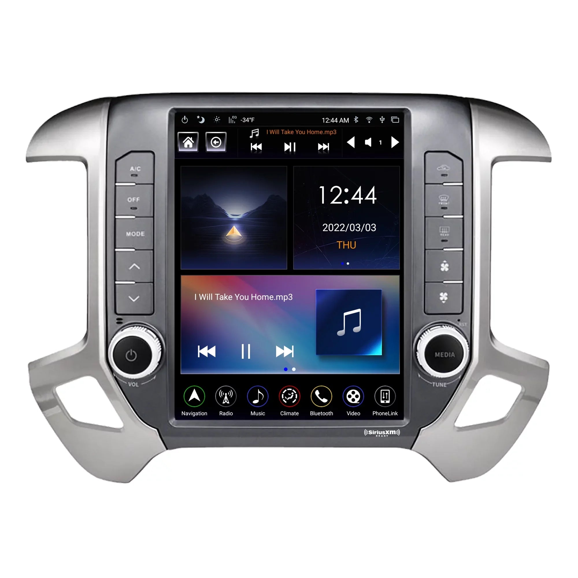 Linkswell Gen5 T-style 12.1 inch Car SirusXm Raido Stereo for Chevrolet Silverado 2014-2021 GMC 2014-2019 Touch Screen Navigator Android Truck Replacement GPS radio 4G+64G  Carplay Auto