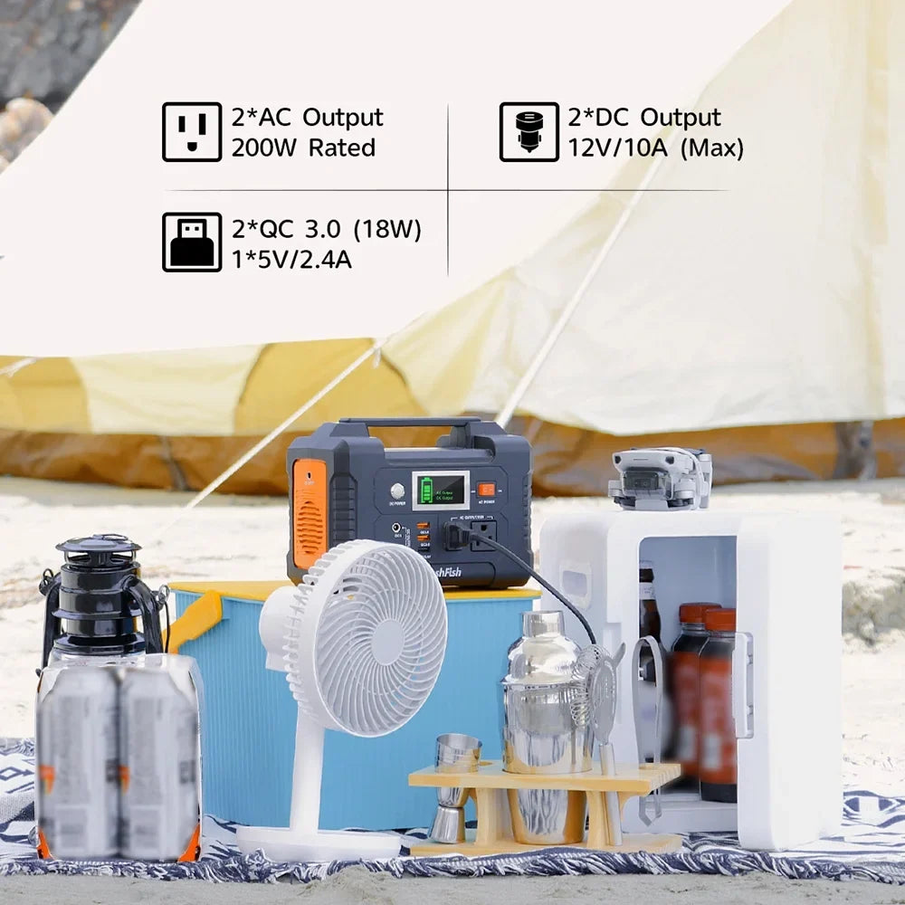 Flashfish PortableStation,200w Batterye200 200w E200 - 40800mah/151wh 200w Solar 200w Modes - Battery Station 40800mah/151wh E200 Portable Solar 3 Modes 40800mah/151wh Solar 200w Battery