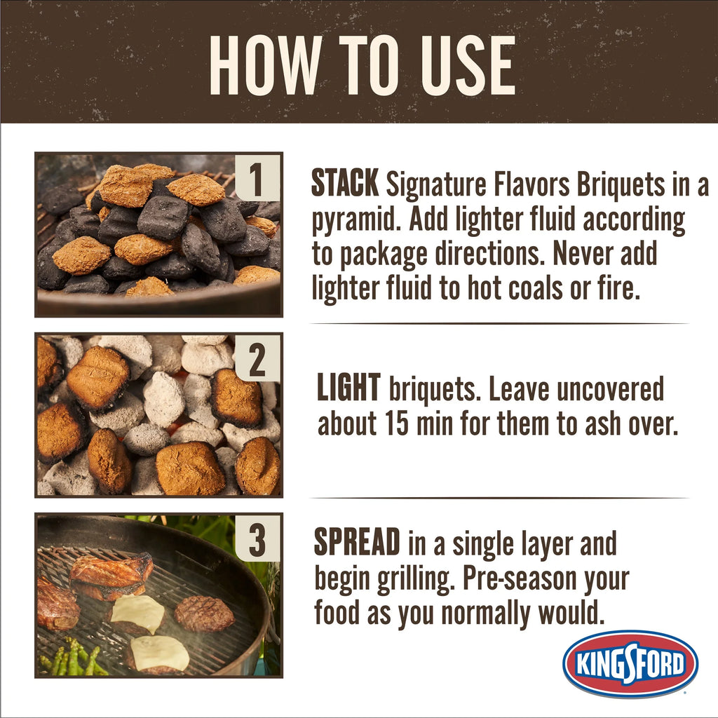 Kingsford Signature Flavors Oak Charcoal Briquettes with Basil, Sage, and Thyme, 8 lb