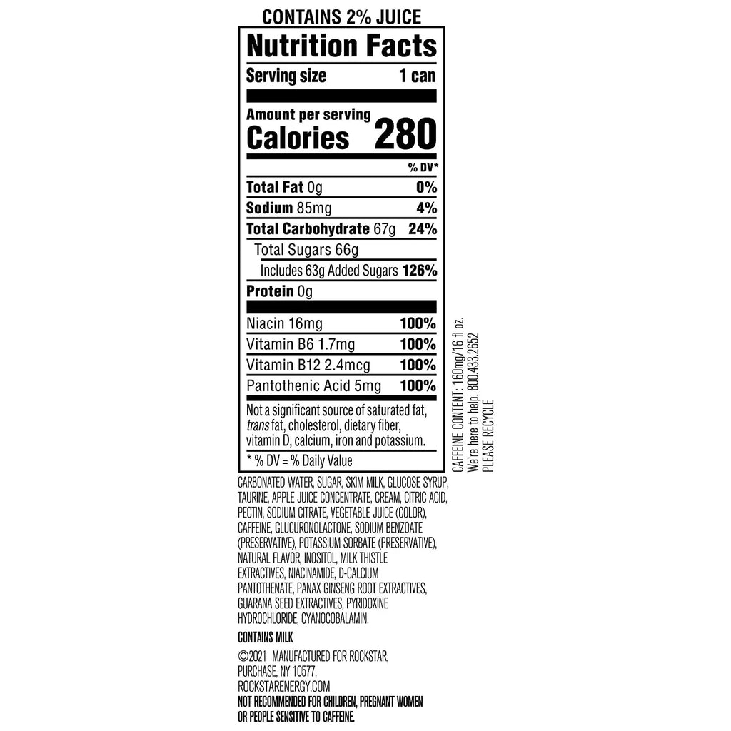 Rockstar, Boom Energy Drink with Caffeine and Taurine 16oz Cans Pack Packaging May Vary, Whipped Strawberry, 12 Count