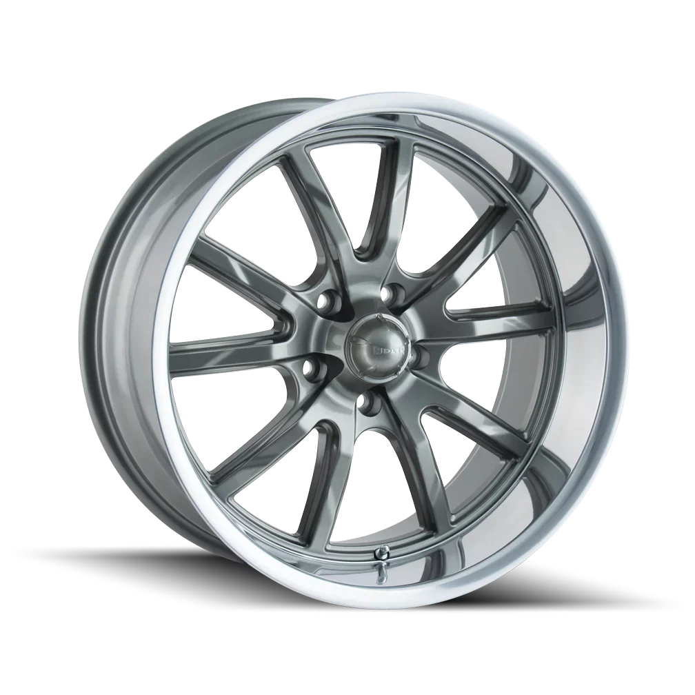 Ridler 650 20X8.5 5X120 30Et 72.62Cb Grey/Polished Lip