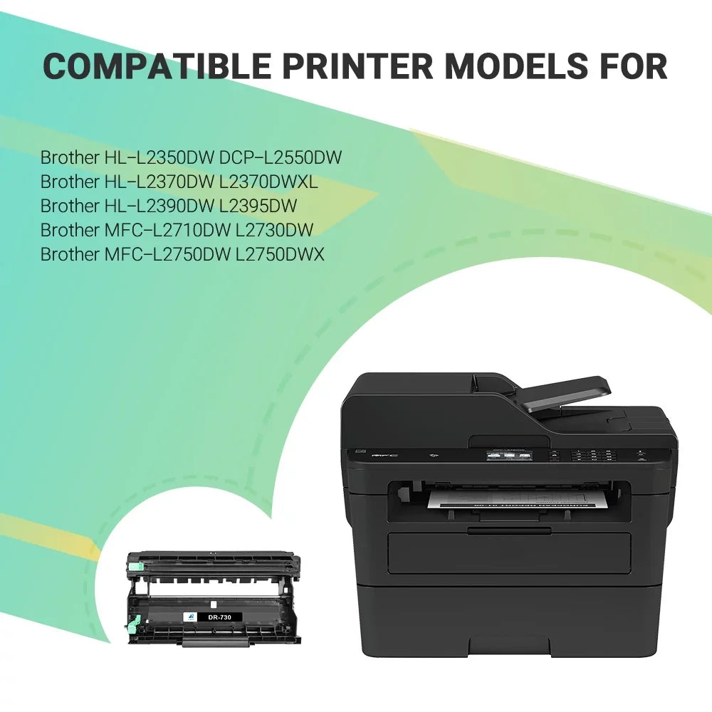 DR730 Drum Unit Compatible for Brother DR-730 Use on HL-L2395DW HL-2370DW HL-2390DW MFC-L2690DW MFC-L2710DW MFC-L2717DW MFC-L2750DW DCP-2550DW Printer (Black, 3-Pack)
