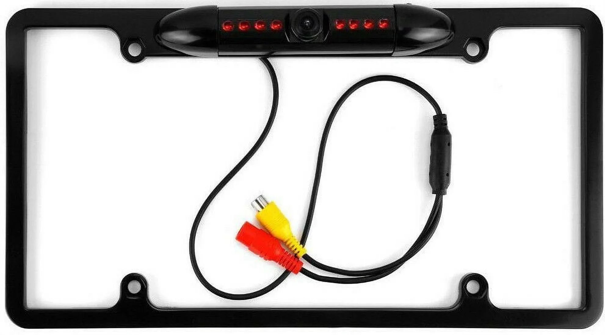Night Vision Car License PLatitudee Rear view Camera BLACK METAL FRAME