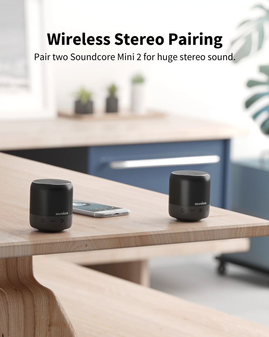 Soundcore by Anker- Mini 2 Portable Speaker | IPX7 Waterproof | 15-Hour Playtime | Black | A3107Z11