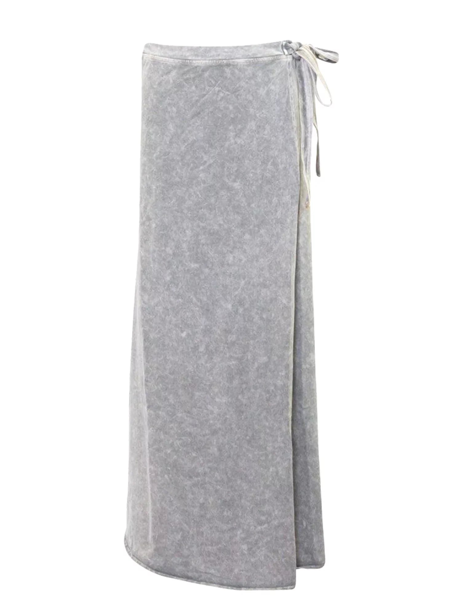 Hard Tail Long Wrap Skirt (W-964)