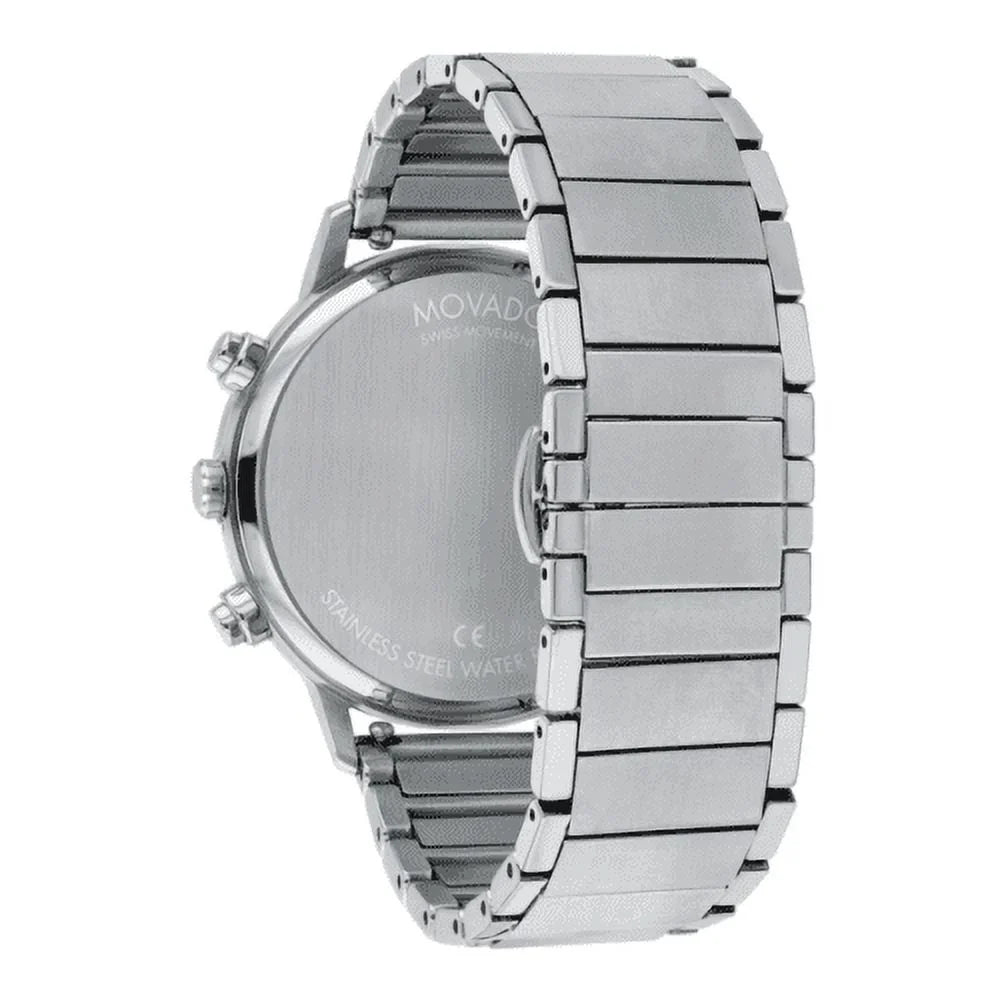 New Movado Face Swiss Multi-Color Dial Grey Ion PLatitudeed Band Men's Watch 3640040