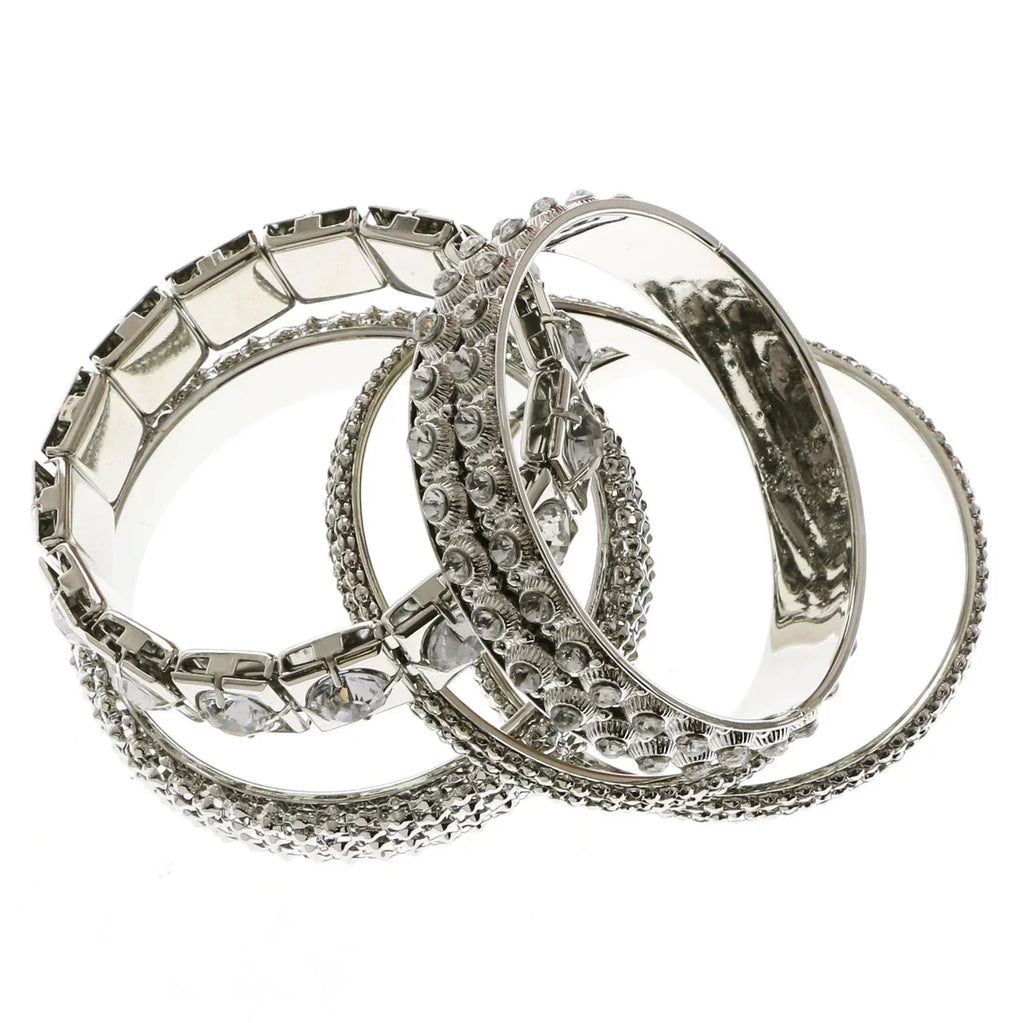 Erica Lyons Designer Bracelet Set Silver-Tone