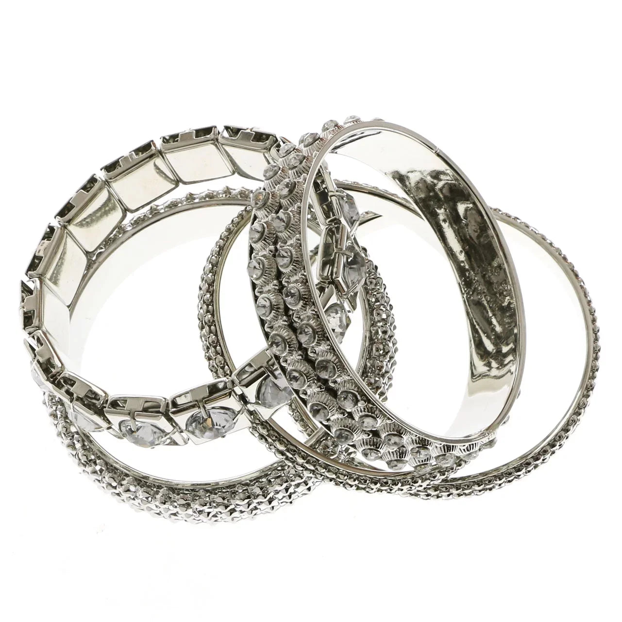 Erica Lyons Designer Bracelet Set Silver-Tone