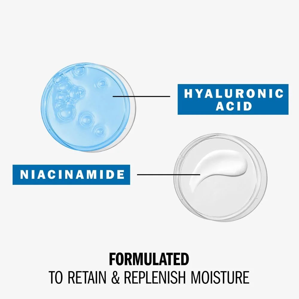 Olay Plump & Hydrate Hyaluronic Gel Face Moisturizer, 2 Oz Fragrance Free Hydrating Gel Moisturizer For Dry Skin With Hyaluronic Acid And Niacinamide, Recyclable Eco Jar Packaging
