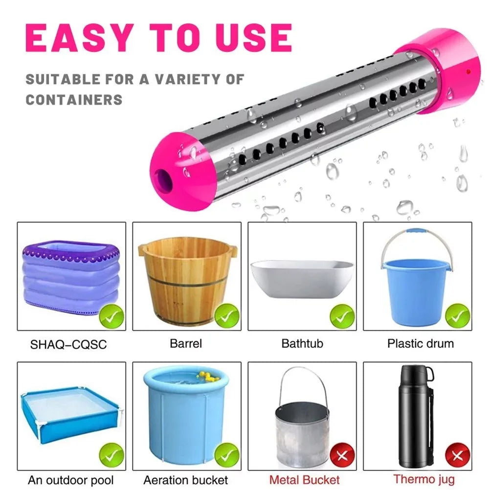 Electric Immersion Water Heater Boiler 1500W Swimming Pool Heater Fast Heating for Wimming Pool Tub Bathtub