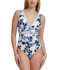 Tommy Hilfiger MONTAUK FLORAL Mesh-Inset Floral-Print One-Piece Swimsuit, US 12