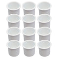 12 Cup Holder Plastic Pocket Recessed Drop In Insert Universal for Boat RV Car Truck Sofa Game Table Marine Pontoon Motorhome Camper White