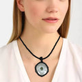 Solar Drusy Gemstone Holloween Gifted Jewelry Macrame Gift For Her Necklace