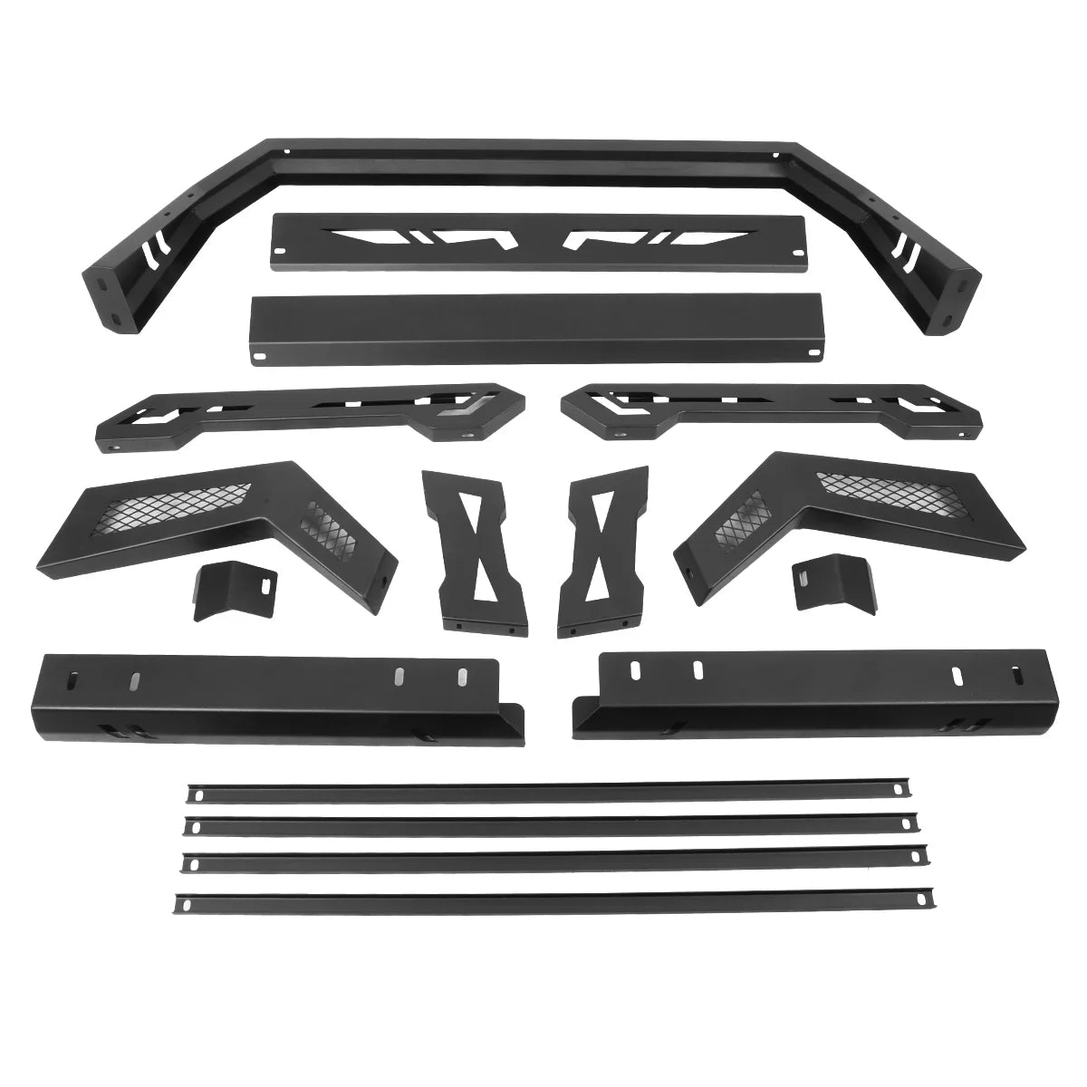 DNA Motoring TCRB-006 For 2005 to 2020 Toyota Tacoma Square Style Offroad Truck Bed Roll Bar+Cargo Box