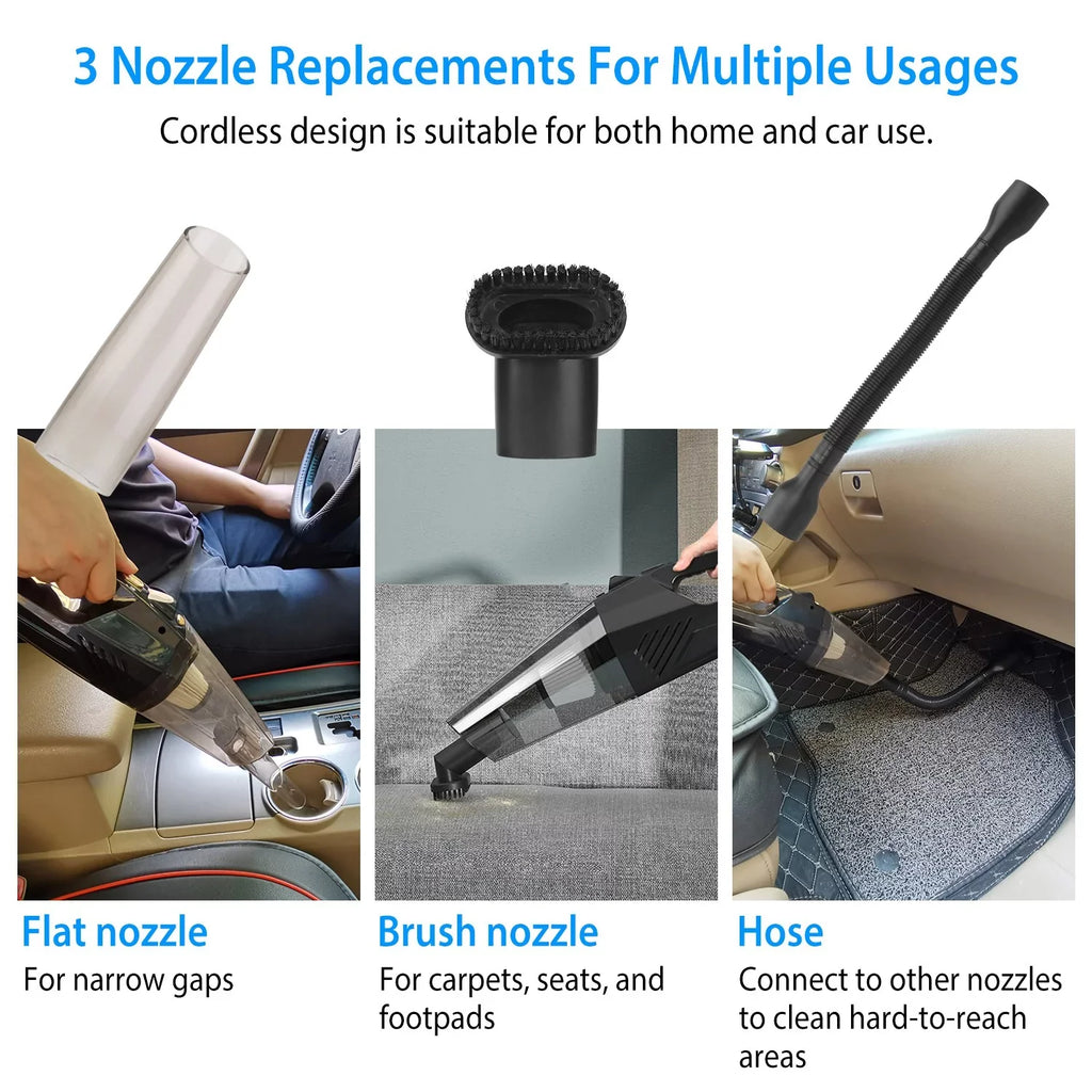 Handheld Vacuum Cleaner, iMountek  Car Vacuum Cleaner 120W 8000PA DC 12V Home Duster Powerful Suction with Accessory Kit