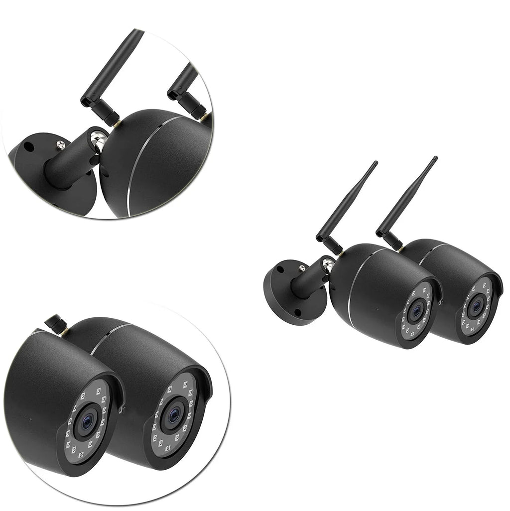Security Cameras, 2 Pack 1080P WiFi Full Metal Case Cameras for Home Security Outdoor Waterproof Bullet Camera Two-Way Audio, Motion Detection Alert