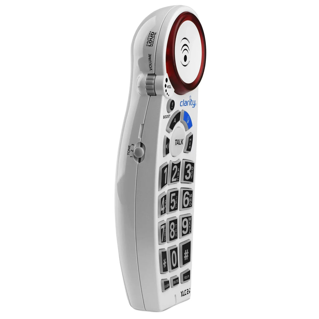 Clarity Amplified Cordless Big Button Speakerphone with Talking Caller ID, White